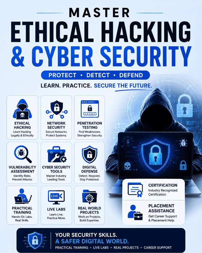 AI Cyber Security and Ethical Hacking course learning visual